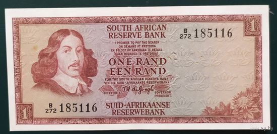 1 ранд (рэнд) 1973-75 - ЮАР - UNC с дефектом (на фото)