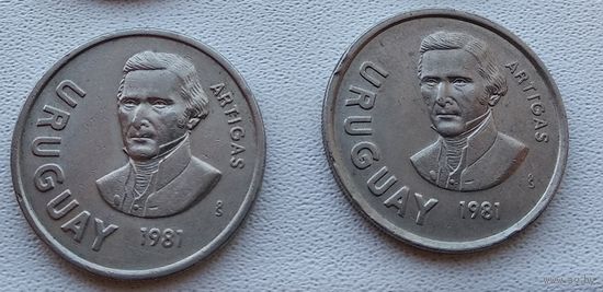 Уругвай 10 новых песо, 1981  3-9-20*21