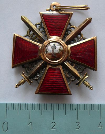 Орден Св. Анны 3 ст. с мечами, 56 проба.