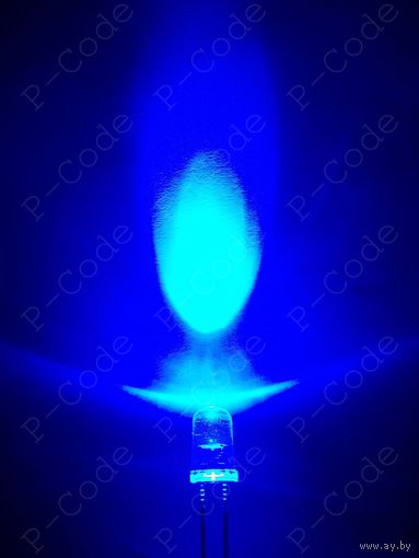 Светодиод сверхъяркий (d=5 mm), синий