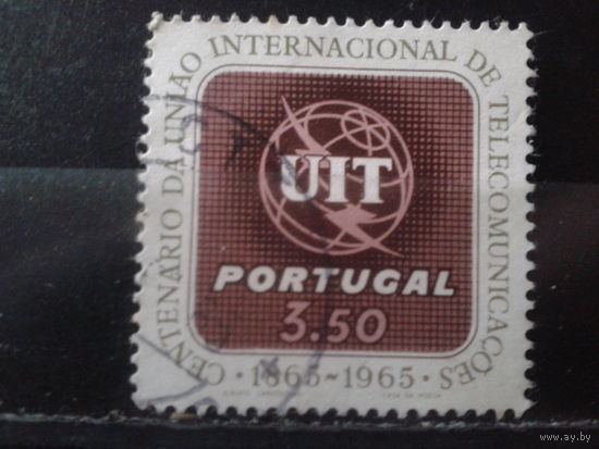 Португалия 1965 100 лет союзу электросвязи Михель-1,5 евро гаш