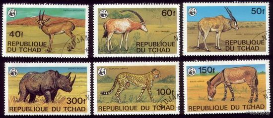 6 марок 1979 год Чад Фауна
