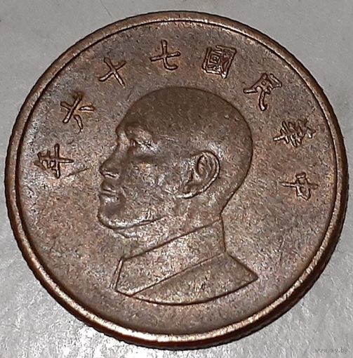 Тайвань 1 доллар, 1987 (14-12-35)