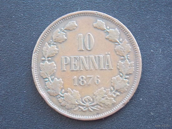 10 пенни 1876 медь Александр 2