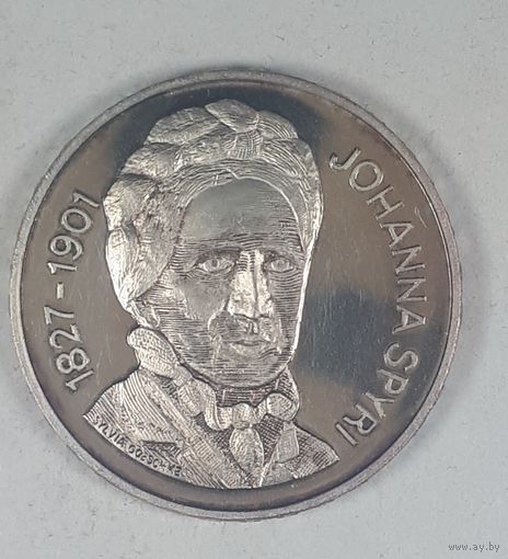 Щвейцария 20 франков 2001 100 лет со дня смерти Иоханны Спири