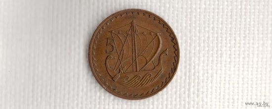 Кипр 5 центов 1963/корабль/(Jo)