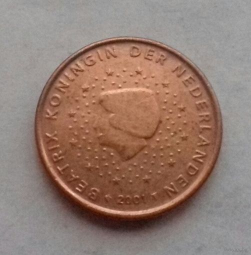 1 евроцент, Нидерланды 2001 г.