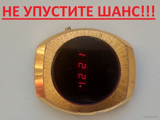 Швейцарский Иллюминатор (сходство с Электроника-1 СССР), наручные часы National Semiconductor, очень похоже на позолоту. Интересный экземпляр в коллекцию.