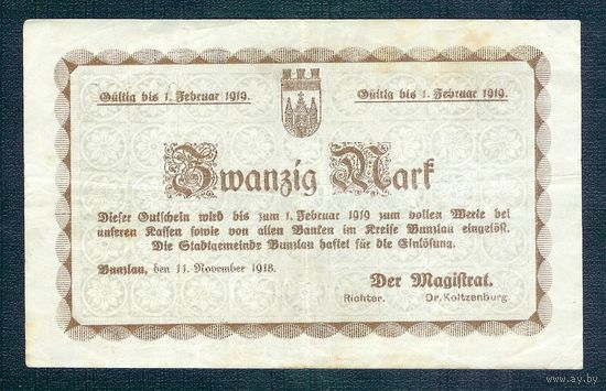 Германия, 20 марок 1918 год