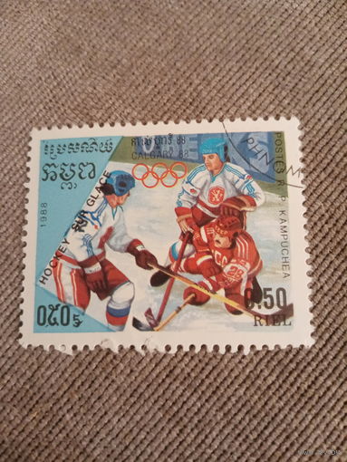 Камбоджа 1988. Зимняя олимпиада Калгари-88. Хоккей