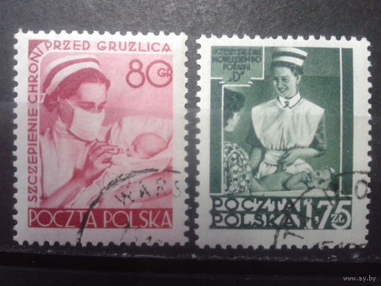Польша, 1953, Детская медицина, полн. серия, Михель 13 евро гаш