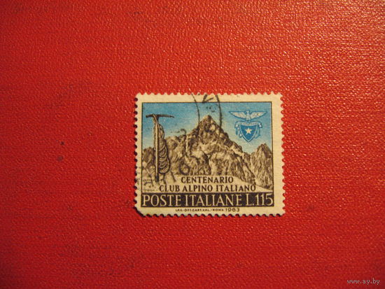 Марка 100-лет Итальянского альпийского клуба 1963 год Италия