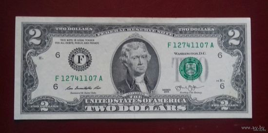 2 доллара США 2013 г., F 12741107 A, AU