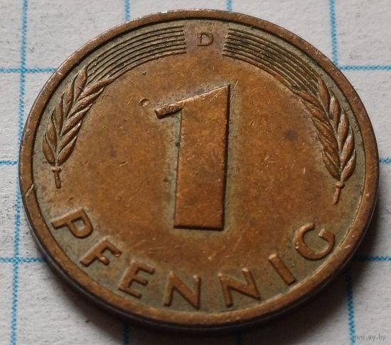 Германия 1 пфенниг, 1980     D     ( 2-3-2 )