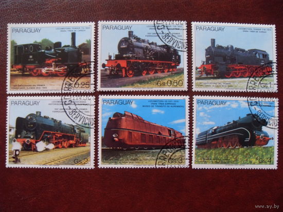 Парагвай. Поезд 1985 (поезда, железная дорога, тепловоз, паровоз, вагон)