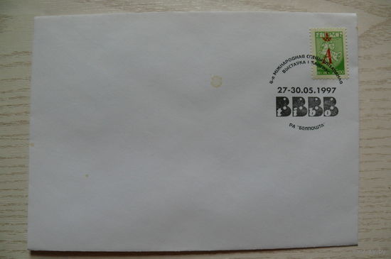 Марка на конверте; +СГ, Выставка "Tibo".