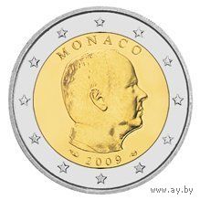 2 евро  Монако 2009 Альберт II UNC