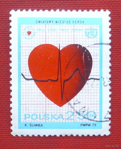 Польша. Медицина. ( 1 марка ) 1972 года. 5-16.