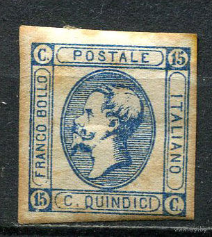 Королевство Италия - 1863 - Виктор Эммануил II 15С - [Mi. 15ii] - полная серия - 1 марка. MH.  (Лот 44EL)-T2P18