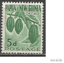 Папуа Новая Гвинея. Какао-бобы. 1952г. Mi#9.