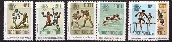 Мозамбик-1984,(Мих.967-972)  **  Спорт, ОИ-1984