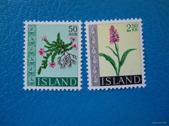 Исландия. 1968 г. Мi-416-417. Цветы.