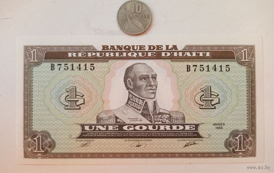 Werty71 Гаити 1 гурд 1989 UNC банкнота