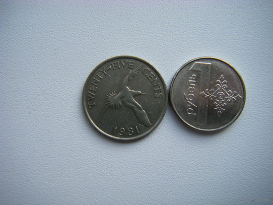 Бермудские острова 25 центов 1981г.