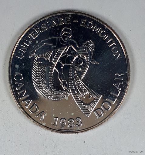 Канада 1 доллар 1983  XII Универсиада в Эдмонтоне