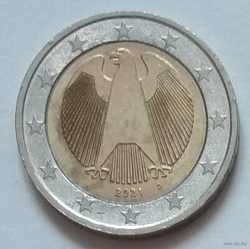 Германия 2 евро 2021 г. D