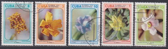 Куба 1974г. Дикорастущие цветы. Флора серия (АНД)