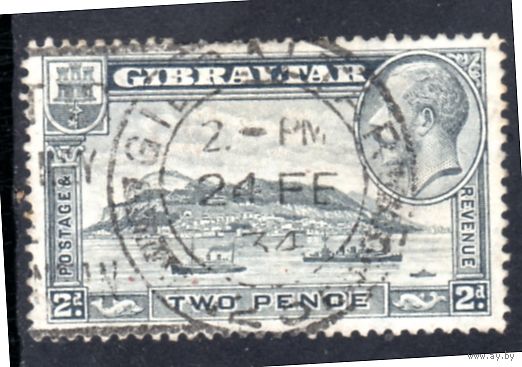 Гибралтар.Ми-99. Мыс Гибралтар и король Георг V. 1933.