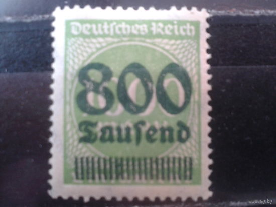 Германия 1923 Стандарт надпечатка 800тыс на 1000м*