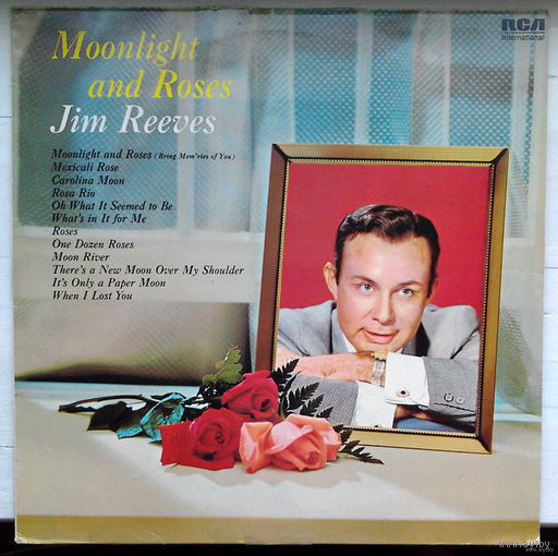 Jim Reeves "Moonlight and Roses" LP, 1981