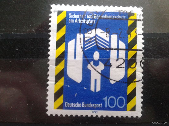 Германия 1993 эмблема организации труда Михель-0,7 евро гаш.