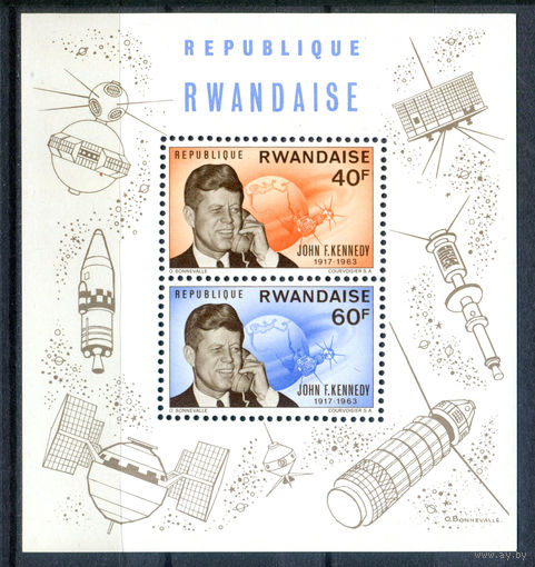 Руанда - 1965г. - Джон Кеннеди - полная серия, MNH [Mi 129-134] - 6 марок