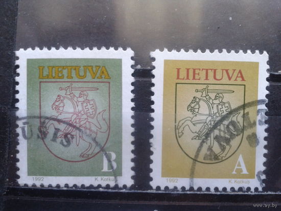 Литва 1993 Стандарт, герб Полная серия