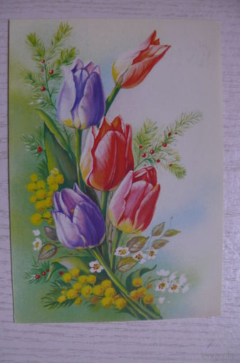Куртенко Е., Цветы (тюльпаны), 1991, чистая.