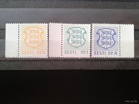 Эстония 1992 Стандарт, герб** Полная серия Михель-3,0 евро