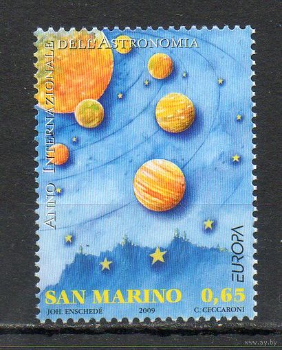 Европа Астрономия Сан-Марино 2009 год 1 марка
