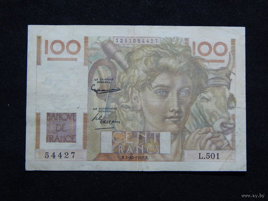 Франция 100 франков 1952г.