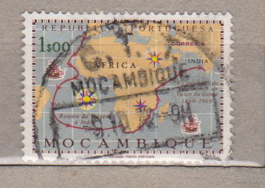 Португальские колонии Мозамбик 500-летие со дня рождения Васко да Гамы (мореплавателя)1969 год лот 11 карты ПОЛНАЯ СЕРИЯ