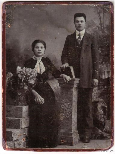 Фото мужчины и женщины. До 1917 г. Могилев. Фотография Иванова