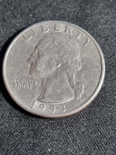 США 25 центов 1993  P