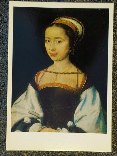 Открытка Корнель де Лион. Начало XVI в. – около 1575. Женский портрет. 1530 – 1540-е гг. Французская живопись XV – начала XVII в. Государственный Эрмитаж.