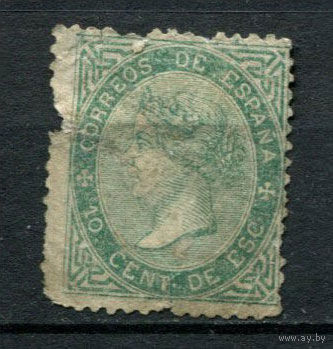 Испания (Королевство) - 1867 - Королева Изабелла II 10C - [Mi.84] - 1 марка. Гашеная.  (Лот 82AL)
