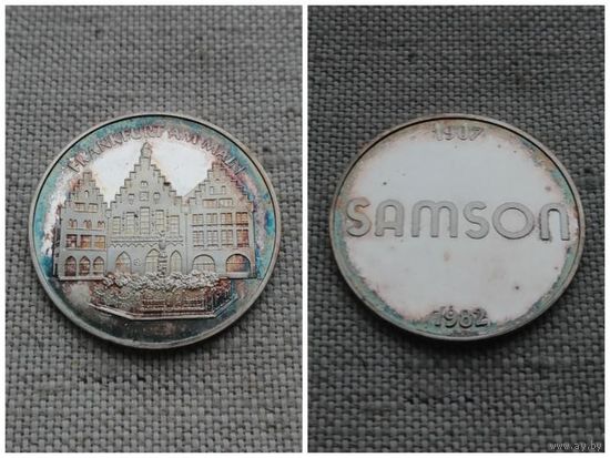 Медаль настольная(ГДР). 85 летний юбилей SAMSON (немецкая фирма по производству регулирующей арматуры, основана во Франкфурте на Майне