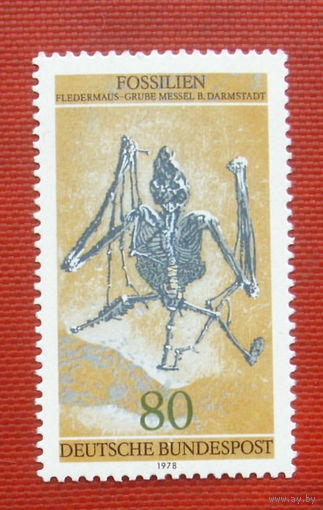 Германия. ФРГ. Ископаемые животные. Фауна. ( 1 марка ) 1978 года. 7-12.