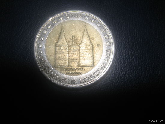 2 евро Германия 2006 шлезвиг-гольштейн буква F