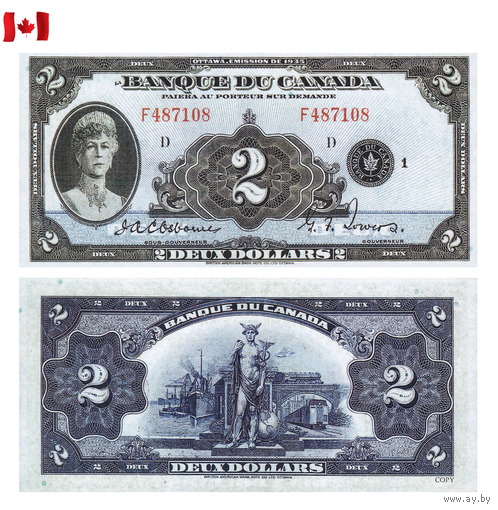 [КОПИЯ] Канада 2 доллара 1935г.(French)